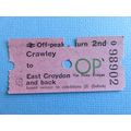 Crawley-East Croydon 2nd Off Peak Rtn Ticket