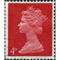 GB, QE II Machin definitive, red 1969, 4d