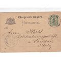 Bayern 1897 Bergzabern to Landau Pfalz 5pf Post...