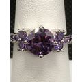 Ring Fashion Purple CZ #15 USA Seller