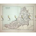 Cardigan, Wales, Map, Book Illustration (Print)...