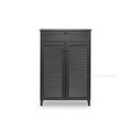 Brown Shoe Storage Cabinet Modern 42.5" Tall 4 ...