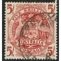 Australia 1948 Coat of Arms 5/- Claret SG224a FU