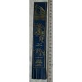 Vintage: blue leather bookmark - Colne Valley M...