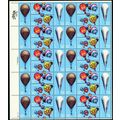 Hot Air Balloons Full Sheet of Forty 20 Cent Po...
