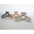 Rose gold or silver metal chain link hair claw ...