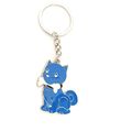 Dog & Bone Keyring Key Ring Blue Gift Keychain ...