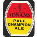 BEER BOTTLE LABEL - ADNAMS BREWERY - PALE CHAMP...