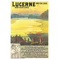 Lucerne Switzerland Lake Travel Map Bahnen 1912...