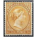 Falkland Islands 1891 SG33 6d Orange-Yellow Mou...