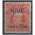 Niue 1903 SG16 1/- Bright Red Mounted Mint . .