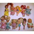 Lot of 11 Vintage Dolls 3.5 - 5" Various Brands