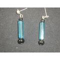Delightful light blue crystal glass column with...