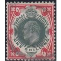 GB, 1902 1/- dull green/carmine Edward VII, SG ...