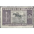 BOLIVIA, SPORT, S. American Games, Equestrian, black 1951, BS0.20