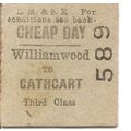 L.M.S.R. Edmondson Ticket - Williamwood to Cath...