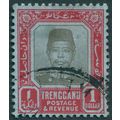 Trengganu 1910 $1 black & carmine on blue SG15 ...