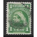 NEWFOUNDLAND 1898 1c BLUE - GREEN QUEEN VICTORI...