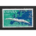 SPAIN 1970 EUROPEAN SWIMMING 2p DIVER ON MAP SG...
