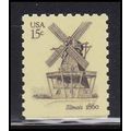 1741 15c Windmill Fine MNH Dry Gum BPS Bottom V...