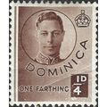 DOMINICA, George VI, violet-brown 1940, ¼d