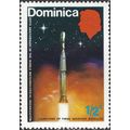 DOMINICA, SPACE, Tiros Weather Satellite, black...