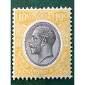 Tanganyika KGV 1927 10c Yellow Black Mounted Mi...