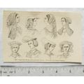 1860s engraving - ladies head-dresses of the si...