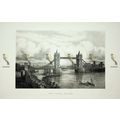 Tower Bridge, London, England, Book Illustratio...