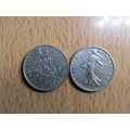 France Republic 1976 1/2 Franc Coin