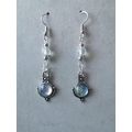 New Vintage Style Moonstone Dangle Drop Earrings Women Silver Plated