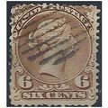 Canada 1870 Yellow-Brown SG59b 6c Good/Fine Used