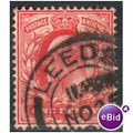 GB stamps 1902-10 KEV11 - 1d SG219 Leeds 1
