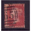GREAT BRITAIN 1858-79 QV SG44 1d RED BROWN PLAT...