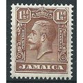 Jamaica 1929 SG109 1 1/2d Chocolate Mounted Min...