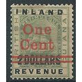 British Guiana 1890 SG208 1c on $2 Green Mounte...