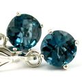 London Blue Topaz, 925 Sterling Silver Leverbac...