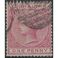 Gibraltar 1887 SG9 1d Rose Good/Fine Used.. .
