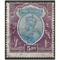 India 1926 SG216 5 Rupees Ultramarine & Purple ...