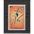 Tuvalu.SG210 $1 Pump Drill and Adze.Mounted Min...