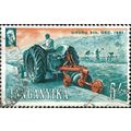 TANGANYIKA, Tractor, blue green 1961, 5/-