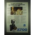 1984 Minolta X-700 Camera Ad - Most Sophisticated