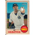 2017 Topps Heritage CC Sabathia card #120 - Yan...