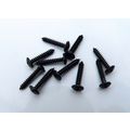 Black Self Tapping Round Domed head screws 3mm ...