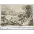 Vintage illustration: rural scene