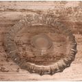 VTG Large Ashtray MCM USA Glass Etched Seal 10"...