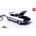 RARE KEYCHAIN 69/70 WHITE FORD SHELBY MUSTANG G...