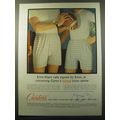 1960 Carter's Knitted Boxer Shorts Ad - Ernie Klack calls signals