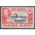 FALKLAND ISLANDS 1938 KG6 2d BLACK NECKED SWAN ...