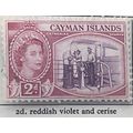Cayman Islands QEII 1954 2d Reddish Violet & Ce...